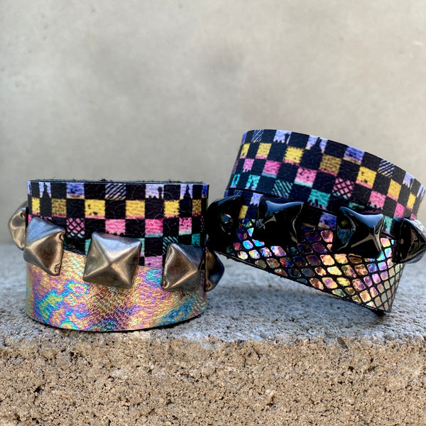Pastel Grunge Oilslick Combo Cuff
