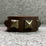 Leather Studded Cuff: Single