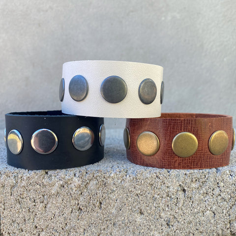 Round Rivet Cuff Trio