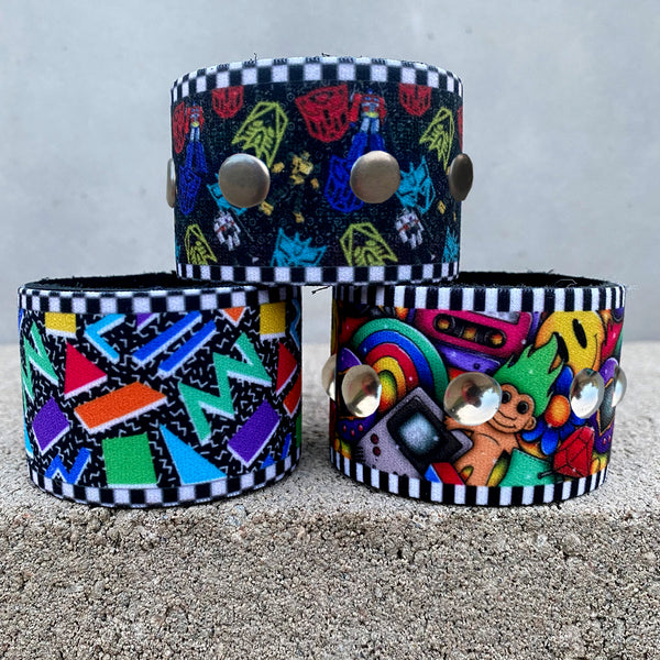 90s Double Print Cuffs: Horizontal