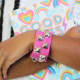 Pink Topaz Studded Cuff