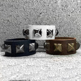 Leather Studded Cuff: Single