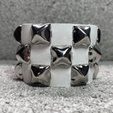 Leather Studded Cuff: Triple